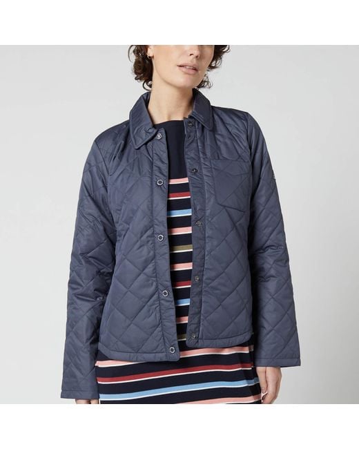 barbour blue caps quilted jacket