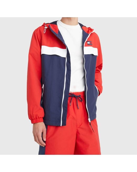 Tommy Hilfiger Chicago Colorblock Jacket in Red for Men | Lyst Canada