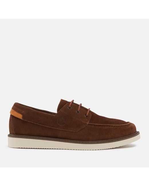 Timberland Brown Newmarket Ii Suede Boat Shoes for men