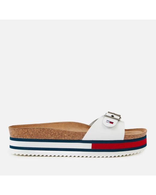 Tommy Hilfiger White Flag Outsole Mule Sandals