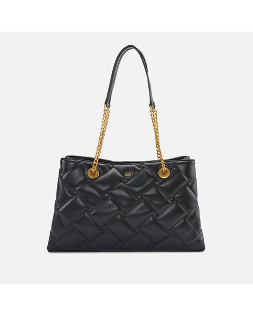 DKNY Black Willow Leather Tote Bag