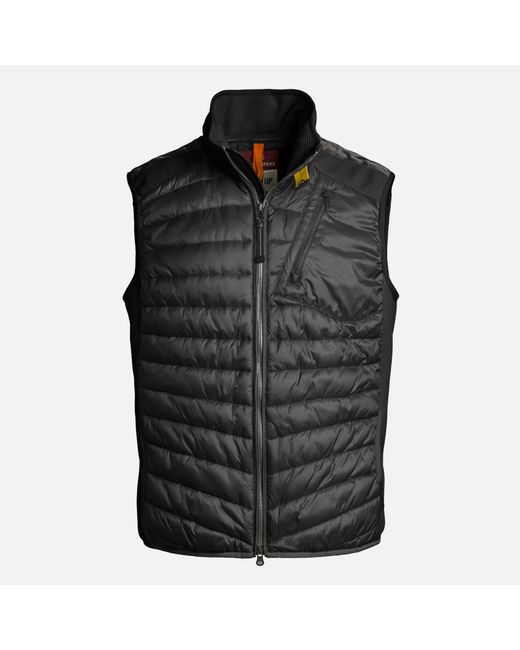 Parajumpers Black Zavier Quilted Ripstop Gilet for men