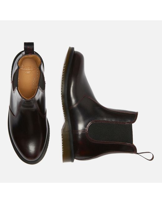 Dr. Martens Black Flora Leather Chelsea Boots