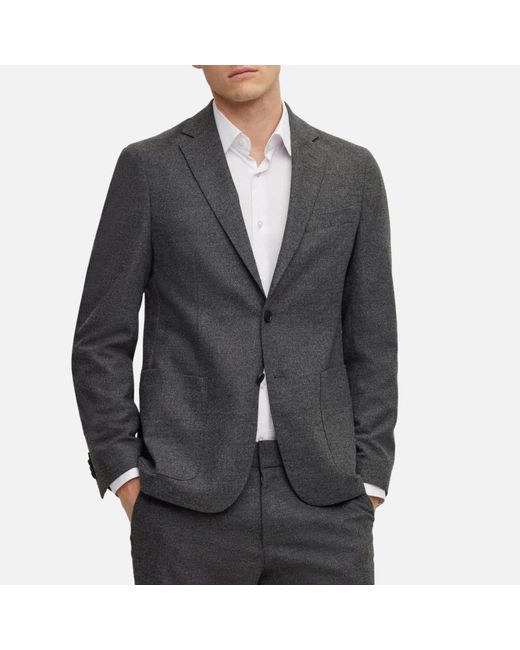 Boss Gray P-hanry-234 Slim Fit Woven Blazer for men
