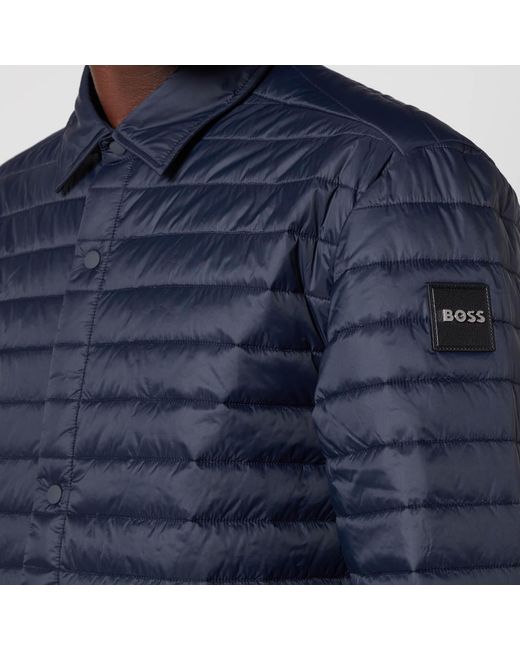 Boss Blue Boss S-Olson-Padded-234 Quilted Shell Overshirt for men