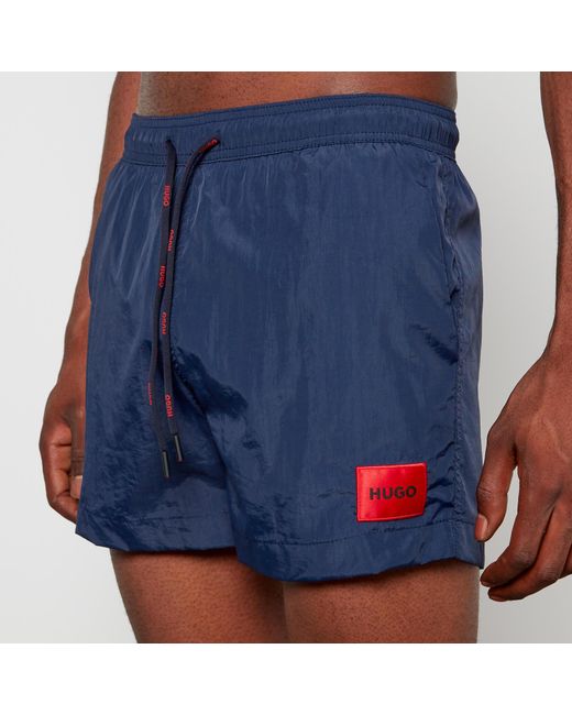 HUGO Swimwear Dominica Swim Shorts in Blue for Men | Lyst