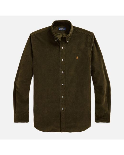 Polo Ralph Lauren Green Custom-fit Cotton-corduroy Shirt for men
