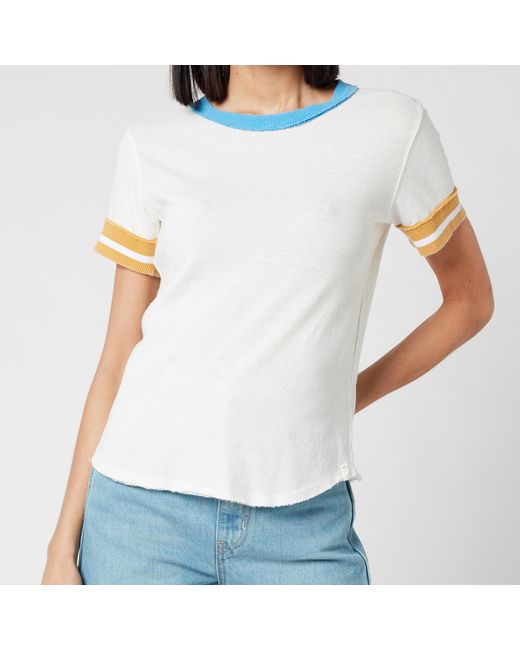 Free People White Lets Do This T-shirt