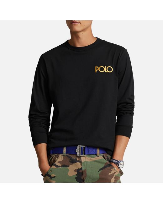 Polo Ralph Lauren PRL Logo Cotton-Jersey T-Shirt in Black für Herren
