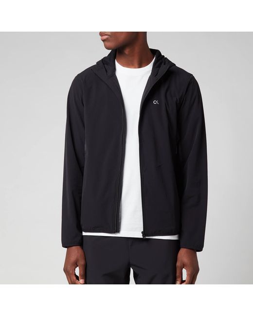 Calvin Klein Light Wind Hooded Jacket in Black for Men | Lyst
