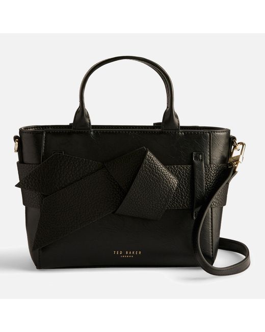 Ted Baker Black Jimsie Knot Faux Leather Bag