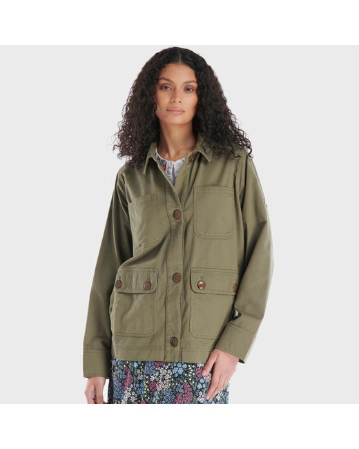 Barbour Coltsfoot Casual Cotton-twill Jacket in Green | Lyst