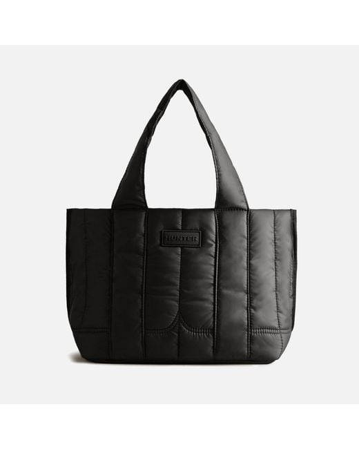 Hunter Black Intrepid Puffer Quilted Shell Tote Bag