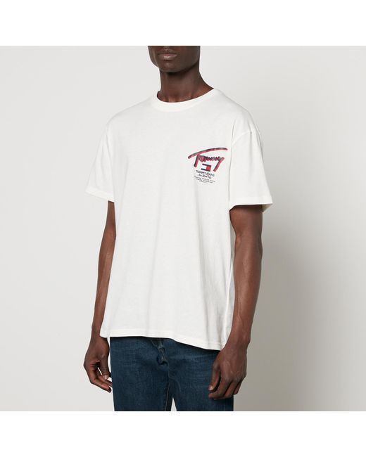 Tommy Hilfiger White 3d Street Signature Cotton-jersey T-shirt for men