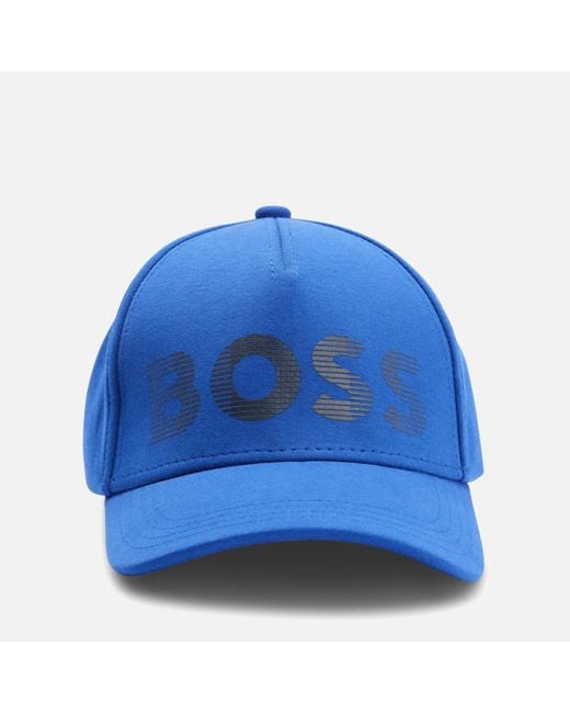 Boss Blue Metastripe Cotton-blend Canvas Baseball Cap for men
