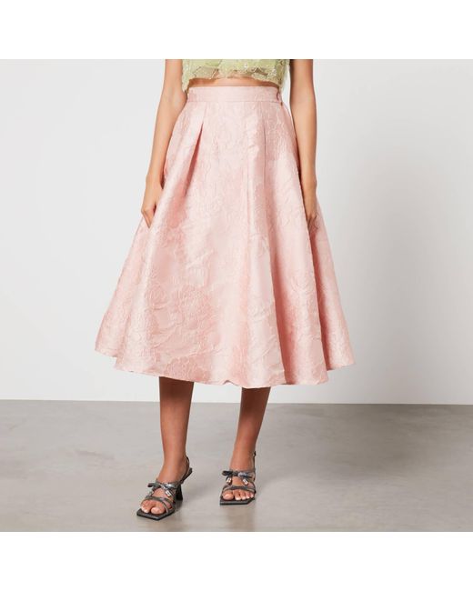 Sister Jane Pink Dream Amber Floral-Jacquard Skirt
