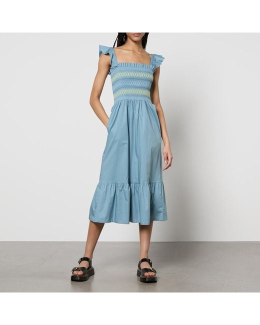 PS by Paul Smith Blue Stretch Cotton Dress