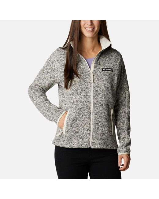 Columbia Gray Sweater Weathertm Jersey Jacket