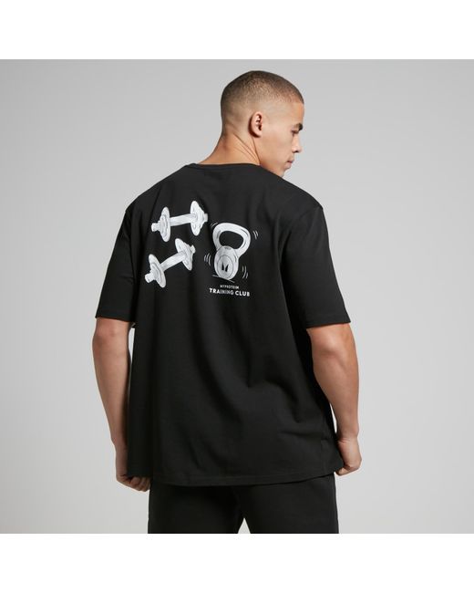 Mp Black Teo Graphic Oversized T-shirt for men