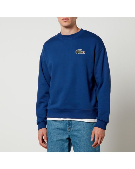 Lacoste Blue Loose Fit Crocodile Sweatshirt for men