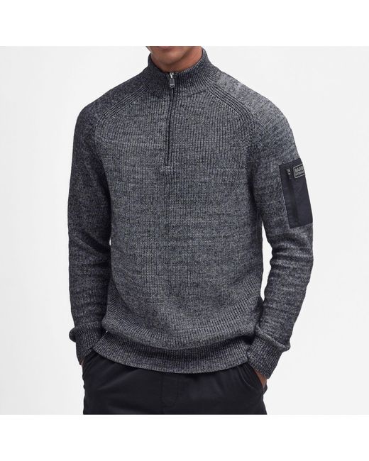 Barbour Gray Ammeter Cotton And Wool-blend Jumper for men