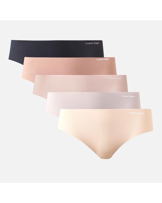 Calvin Klein Multicolor Invisibles 5-pack Nylon-blend Hipster Briefs