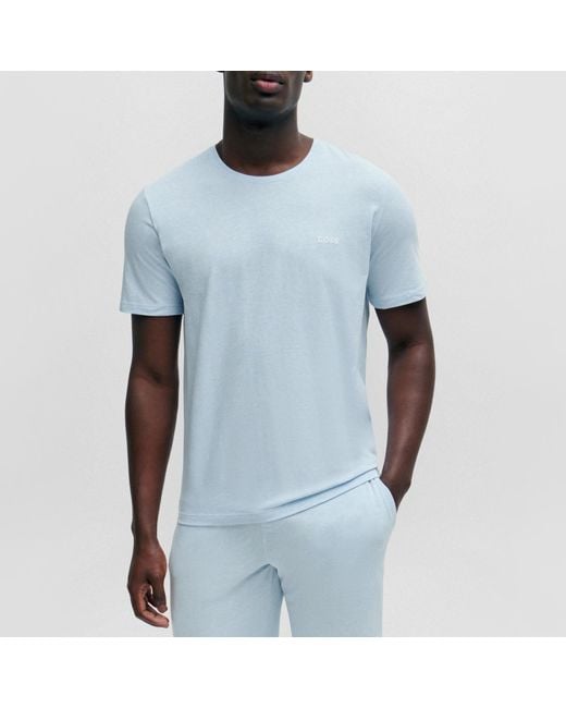 Boss Blue Mix&match Stretch Cotton-jersey T-shirt for men