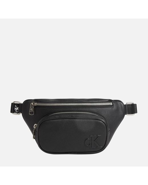 Calvin Klein Black Ultralight Faux Leather Belt Bag