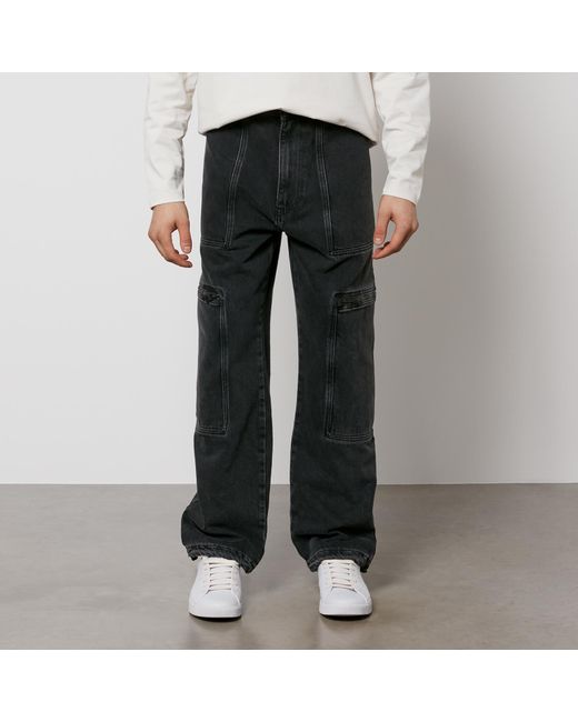 HUGO Black 446/6 Denim Wide-leg Jeans for men