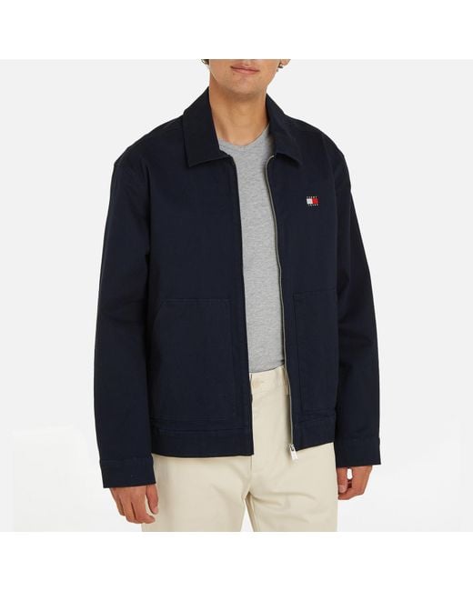 Tommy Hilfiger Blue Cotton Twill-blend Jacket for men