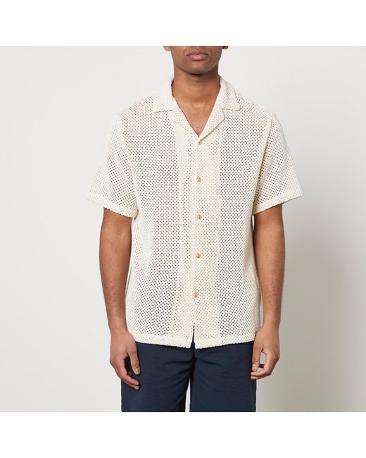 Portuguese Flannel White Knitted Shirt for men