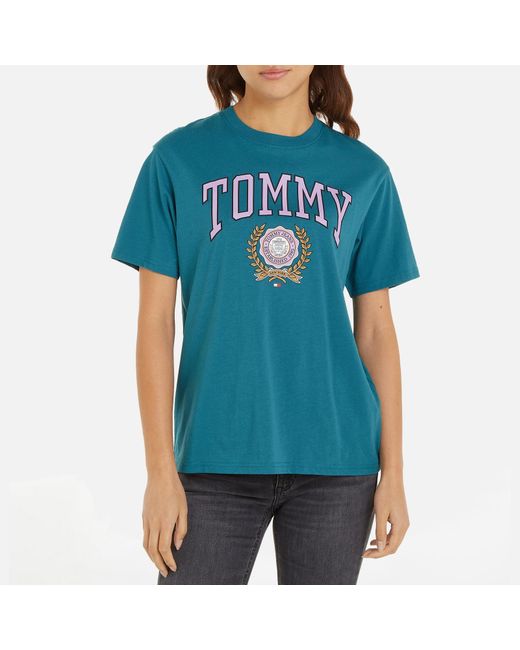 Tommy Hilfiger Blue Relaxed Graphic Cotton T-shirt