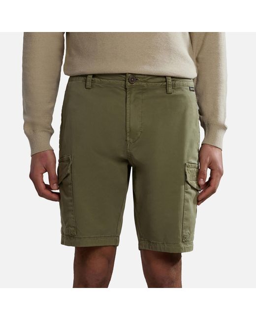 Napapijri Green Deline Cotton-blend Cargo Shorts for men
