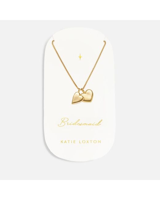 Katie Loxton Metallic Bridesmaid Charm 18-karat Gold-plated Necklace