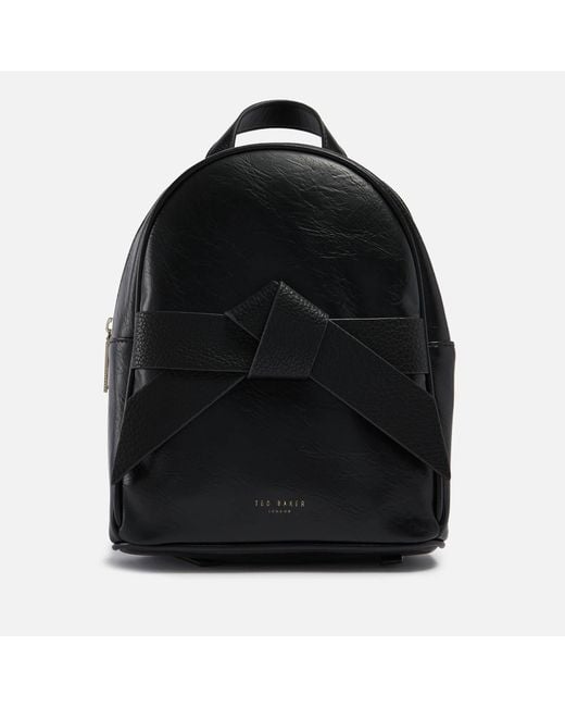 Ted Baker Black Jimliya Faux Leather Mini Backpack