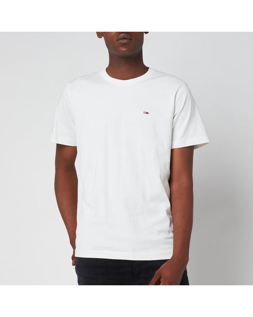 Tommy Hilfiger Cotton Regular Jersey Crew Neck T-shirt in White for Men -  Lyst