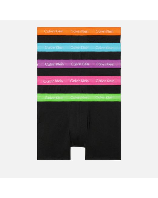 Calvin Klein Black Pride 5-pack Cotton-blend Boxer Briefs for men