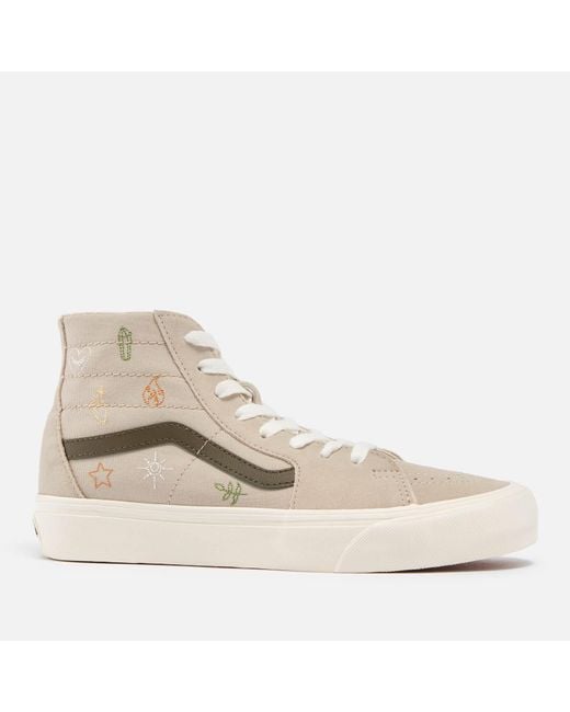 Vans Natural Mystical Embroidery Sk8 Suede And Canvas Trainers