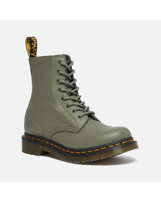 Dr. Martens 1460 Pascal Virginia Leather 8-eye Boots in Green | Lyst UK