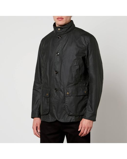 Barbour Century Waxed-cotton Jacket in Green (Black) for Men | Lyst