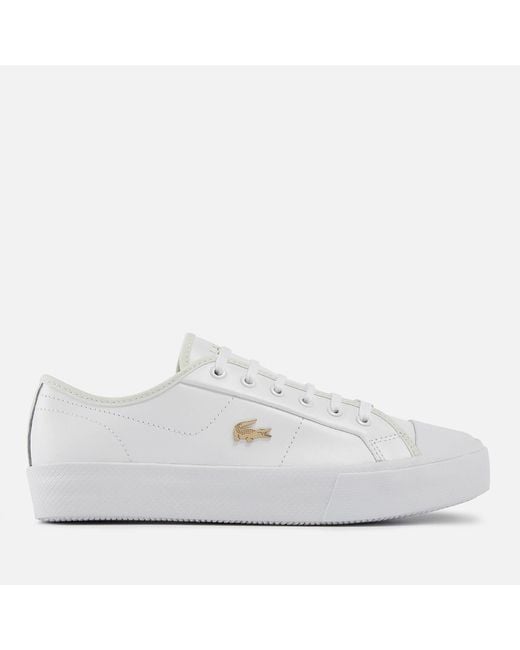 Lacoste White Ziane Plus Leather Trainers