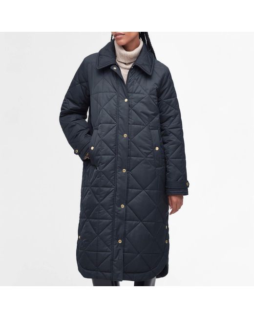 Barbour Blue Carolina Quilted Shell Coat