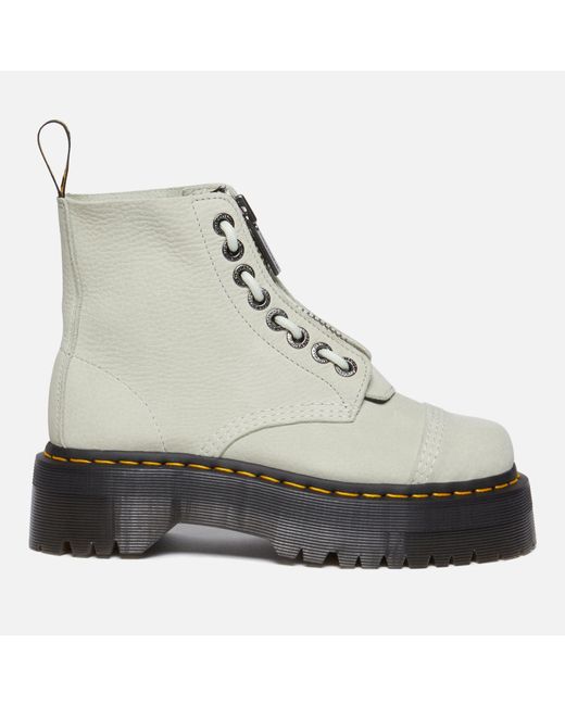 Dr. Martens Green Sinclair Zip Front Leather Boots