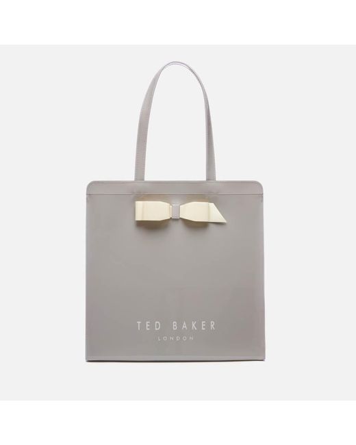 Ted Baker Gray Almacon Bow Detail Large Icon Bag