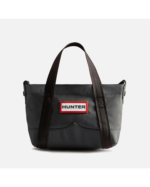Hunter Black Mini Topclip Nylon Tote Bag