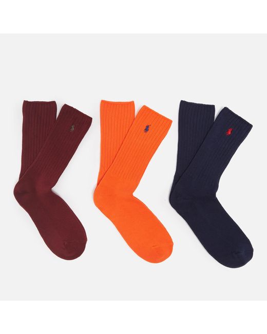 Polo Ralph Lauren Red 12-pack Giftbox Cotton Socks for men
