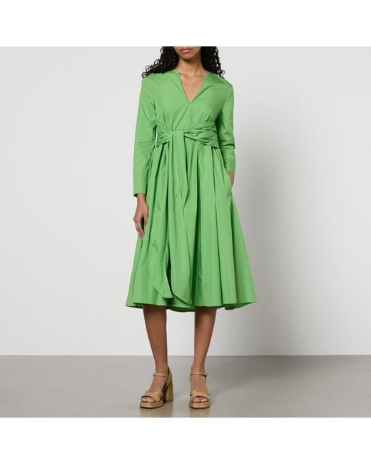 MAX&Co. Green Disco Cotton-poplin Dress