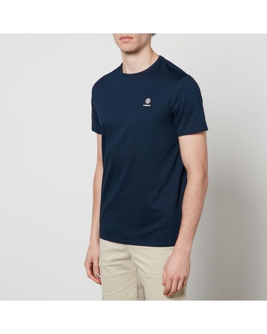 Sandbanks Blue Logo-appliquéd Organic Cotton-jersey T-shirt for men