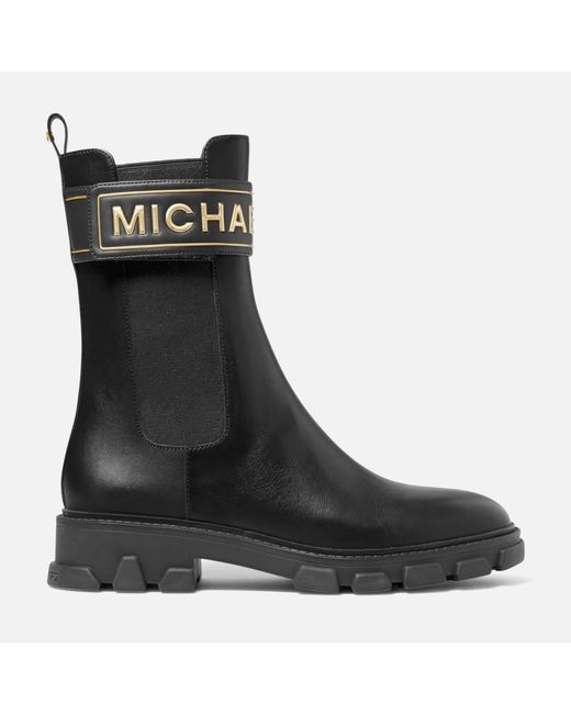 MICHAEL Michael Kors Ridley Leather Chelsea Boots in Black | Lyst Canada