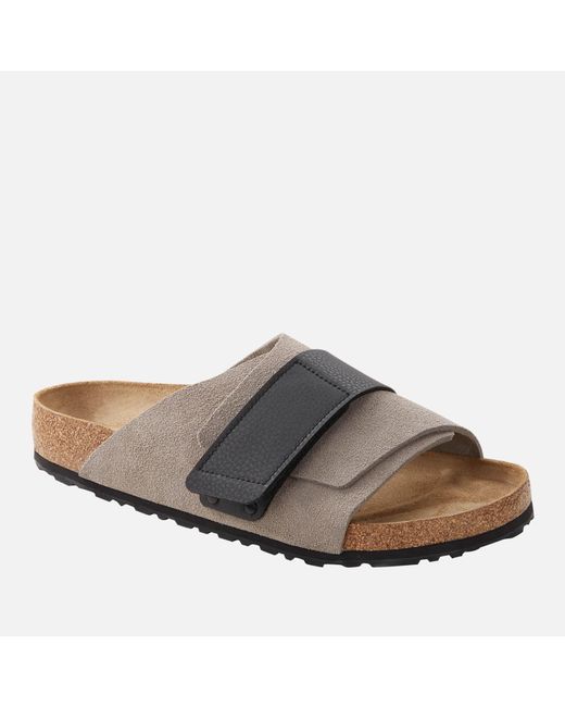 Birkenstock Kyoto Suede Slide Sandals in Brown for Men | Lyst